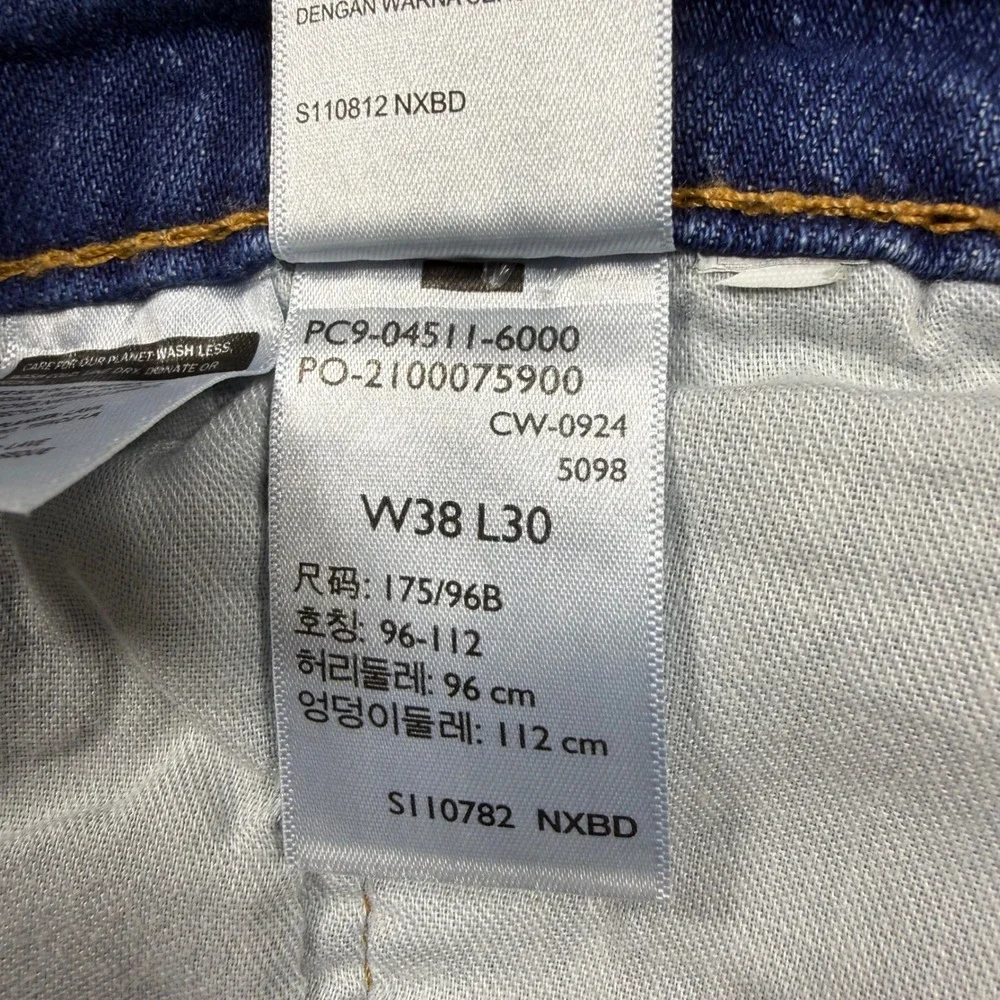 Levis 511 Slim Fit Jeans Mens 38x30 Medium Wash Denim Blue Pants